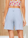 Women Slant Pocket Bermuda Shorts