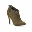 New Design Women Ankle Chain Khaki Leather Boots