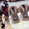 Women Boots Genuine Leather Real Fox Fur Super Warm Snow Boots Top Brand Designer