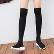 Women Knee Boots Elastic Fashion Style Thigh High Slim Knitting Sock Boots