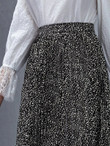Women Dalmatian Print Pleated Skirt
