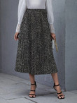 Women Dalmatian Print Pleated Skirt