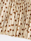 Women Polka Dot Pleated Skirt