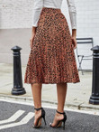Women Leopard Print A-line Skirt