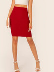 Solid Bodycon Skirt