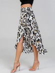 Waist Knot Leopard Print Skirt