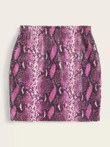 Sequin Snakeskin Bodycon Skirt