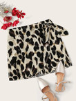 Leopard Knot Side Wrap Skirt