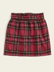 Self Tie Tartan Plaid Mini Skirt