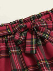 Self Tie Tartan Plaid Mini Skirt