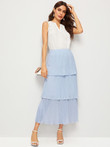 Tiered Layer Pleated Skirt
