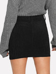 Button Front Bodycon Skirt
