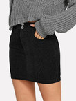 Button Front Bodycon Skirt