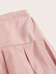 Solid Box Pleated Skirt
