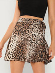 Leopard Flared Mini Skirt