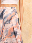 Tie Dye Split Side Maxi Skirt