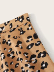 Leopard Print Skater Skirt