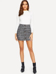 Button Up Plaid Skirt