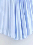 Solid Pleated Skirt