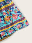 Tribal Ditsy Floral Drawstring Waist Skirt