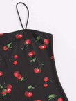 Women Plus Size Cherry Print Slip Dress