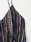 Women Plus Size Tribal Print Surplice Neck Cami Dress