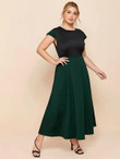 Women Plus Size Cut And Sew A-Line Dress