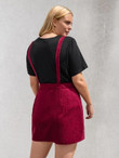 Women Plus Size Corduroy Overall Dress