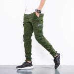 Fashion Men Casual Cargo Pants Cotton Military Tactical Slim Trousers