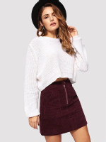 Pocket Front Cord Skirt