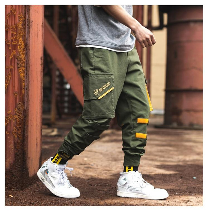 Men Track Pants Fashion Design Streetwear Joggers Pants