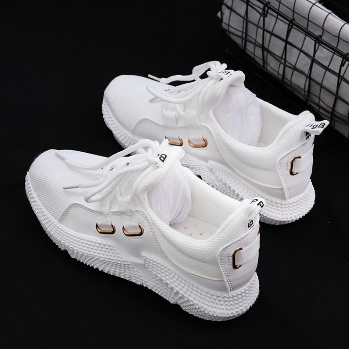 Women Casual Shoes Mesh Breathable Platform Sneakers Chunky