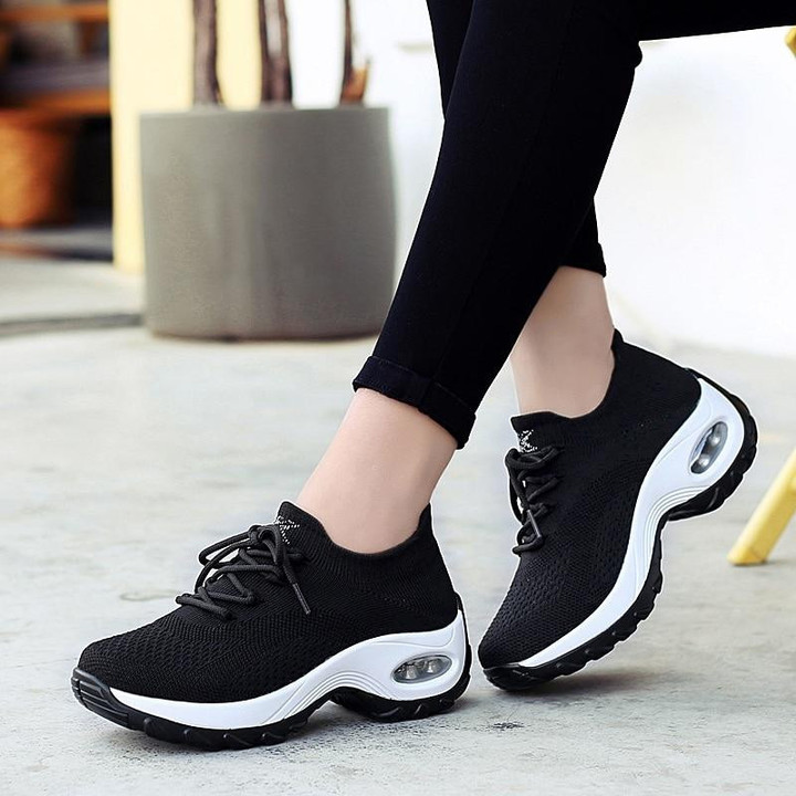 Women Platform Sneakers Air Cushion Fashion Thick Sole Casual Chunky Shoes