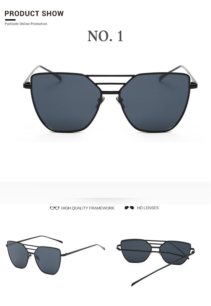 Women Luxury Vintage Coated Mirror Sunglasses UV400 Protection