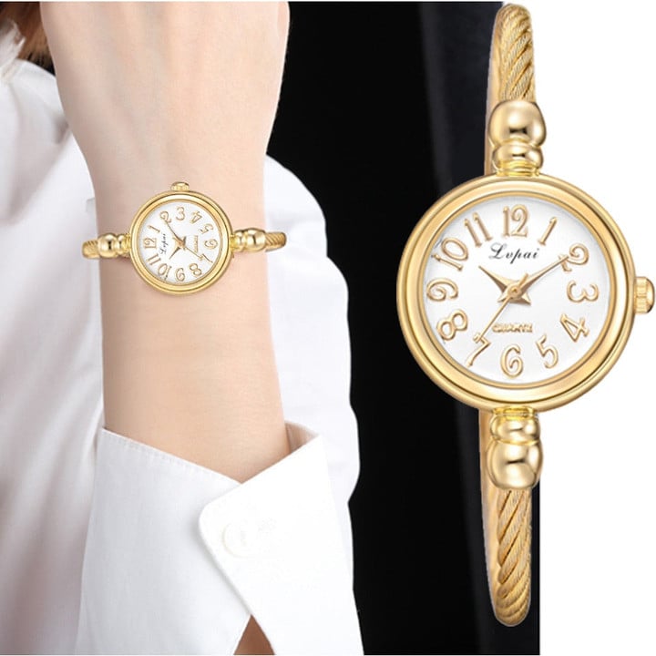 Women Small Gold Bangle Bracelet Luxury Watches