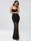 Missord Sheer Lace Bodycon Cami Prom Dress