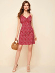 Women Ditsy Floral Frill Cami Dress