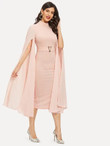 Exaggerate Split Sleeve Belted Dress