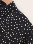 Allover Dalmatian Print Ruffle Hem Dress
