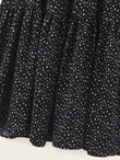 Allover Dalmatian Print Ruffle Hem Dress