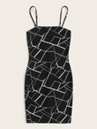 Geometric Print Cami Dress
