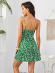 Women Wrap Front Ditsy Floral Cami Dress