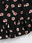 Women Floral Print Flounce Hem Cami Dress