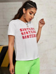 Women Letter Graphic Tee