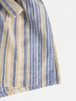 Women Paperbag Waist Belted Striped Shorts