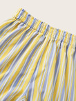 Women Vertical Striped Elastic Waist Shorts