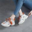 Women Chunky Sneakers Multi Color Thick Sole Casual Shoes