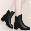 Women Ankle Boots Elegant Fashion Soft Leather High Heel  Boots