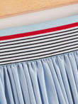 Pleated Wide Band Waist Midi Skirt