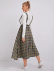 Women Plaid Skirt With Strap